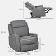 150° Electric Reclining Chair, with USB port and Footrest - Charcoal Grey