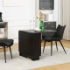 Foldable Dining Table, Extendable Drop Leaf Table with 2-tier Shelves, Small Dinner Table with Rolling Casters