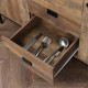 Industrial Sideboard, Storage Cabinet, Accent Cupboard with Drawers, Adjustable Shelves for Kitchen, Dining Room, Living Room, D