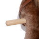 Kids Children Plush Rocking Horse Wooden Base Ride On Toy Rocker with Handle Grip Traditional Toy Fun Gift for Age 3+ (Brown &amp; W