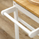 Kitchen Island Set with 2 Stools, Bamboo Breakfast Cart with Drop Leaf Top, Drawers and Towel Rack, Rolling Kitchen Cart and Cha