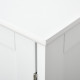 kleankin 60x60cm Under-Sink Storage Cabinet w/ Adjustable Shelf Handles Drain Hole Bathroom Cabinet Space Saver Organizer White