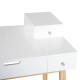 Dressing Table with Flip-up Mirror, Makeup Desk with 2 Drawers, Vanity Table Writing Desk for Bedroom Living Room, White