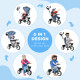 Metal Frame 6 in 1 Baby Push Tricycle with Parent Handle for 1-5 Years Old, Light Blue