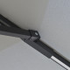 Outsunny 3(m) Cantilever Banana Parasol Hanging Umbrella with Double Roof, LED Solar lights, Crank, 8 Sturdy Ribs and Cross Base