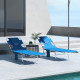 Outsunny Foldable Sun Lounger Set of 2 with Reading Hole, Portable Sun Lounger with 5 Level Adjustable Backrest, Reclining Loung