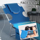 Outsunny Foldable Sun Lounger Set of 2 with Reading Hole, Portable Sun Lounger with 5 Level Adjustable Backrest, Reclining Loung