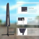 Outsunny Outdoor Cantilever Umbrella Cover Parasol with Rod, Zipper, Dark Grey