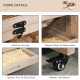 PawHut Wooden Hamster Cage, Mice Rodent Small Animals Kit Hutch, 3 Tiers Exercise Play House, with Wheels, Bottom Tray, 99 x 50 