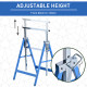 Set of 2 Adjustable Telescopic Builders Trestle, DIY Steel Work Bench Carpenter, Folding Saw Horse Tools Blue