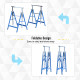 Set of 2 Adjustable Telescopic Builders Trestle, DIY Steel Work Bench Carpenter, Folding Saw Horse Tools Blue