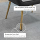 Velvet Armchairs, Upholstered Accent Chairs with Golden Steel Legs, Modern Vanity Chairs for Living Room and Bedroom, Set of 2, 