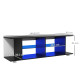 Multi-Shelf TV Cabinet, with Adjustable LED Lights - Black
