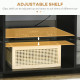 Multi-Shelf TV Cabinet, with Adjustable LED Lights - Black