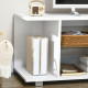 Multi-Shelf TV Cabinet, with Adjustable LED Lights - White