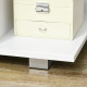 Multi-Shelf TV Cabinet, with Adjustable LED Lights - White