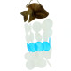 Coconut &amp; Capiz Windchimes - Blue Dolphins - 30cm