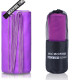 Compact Fast Drying Microfibre Beach Towel for Travel Camping Swimming 80*180cm - Purple