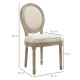 Set of Two French-Inspired Wooden Dining Chairs - Cream