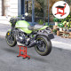 DURHAND 150KG Steel Motorbike Jack Lift Rubber Platform Crank Lift Manual Repair Clean Hoist Table Assist Off-Road Dirt Bike Sta