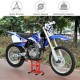 DURHAND 150KG Steel Motorbike Jack Lift Rubber Platform Crank Lift Manual Repair Clean Hoist Table Assist Off-Road Dirt Bike Sta