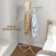 Eight-Hook Wooden Coat Rack - Natural
