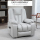 Leathaire Eight Massage Point Armchair, with Reclining Back - Light Grey