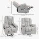 Leathaire Eight Massage Point Armchair, with Reclining Back - Light Grey