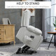 Leathaire Eight Massage Point Armchair, with Reclining Back - Light Grey