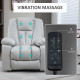Leathaire Eight Massage Point Armchair, with Reclining Back - Light Grey