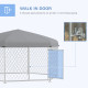 PawHut Dog Kennel and Run with Lockable Door, for Garden, Patio, Terrace, Large Dogs, 2.1 x 1.85 x 1.5m