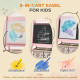 AIYAPLAY Three-In-One Kids Easel with Paper Roll, Art Easel, with Storage - Pink