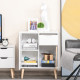 Sideboard Floor Cabinet Storage Cupboard with Drawer for Bedroom, Living Room, Entryway, Brown