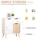 Sideboard Floor Cabinet Storage Cupboard with Drawer for Bedroom, Living Room, Entryway, Brown