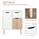 Sideboard Floor Cabinet Storage Cupboard with Drawer for Bedroom, Living Room, Entryway, Brown