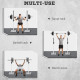 Heavy Duty Weight Bar Barbell Squat Stand Barbell Rack Spotter, for Home, Gym - Black