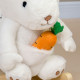 Kids Rabbit-Shaped Rocking Horse, with Safety Belt, Realistic Sounds, for Ages 18-36 Months - White