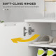 Five-Shelf Shoe Storage Cupboard - White