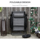 Outsunny 2 Piece Foldable Reclining Garden Chair with Headrest, Zero Gravity Deck Sun Lounger Seat Chair with Footrest, Armrest,