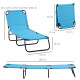 Outsunny Foldable Sun Lounger Set of 2 with 5-Position Adjustable Backrest, Outdoor Portable Recliner Chaise Lounge Chair with B