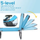 Outsunny Foldable Sun Lounger Set of 2 with 5-Position Adjustable Backrest, Outdoor Portable Recliner Chaise Lounge Chair with B