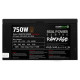 GameMax 750W RPG Rampage Fully Modular PSU, 80+ Bronze, Flat Black Cables, Power Lead Not Included