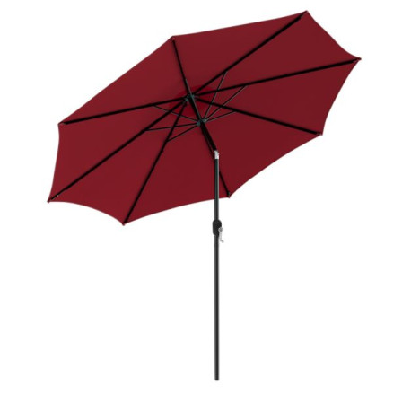 300cm Patio Umbrella with Push Button Tilt Crank Handle and 8 Sturdy Ribs