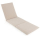 Folding Outdoor Chaise Lounge Cushion Patio Furniture Pad with Straps