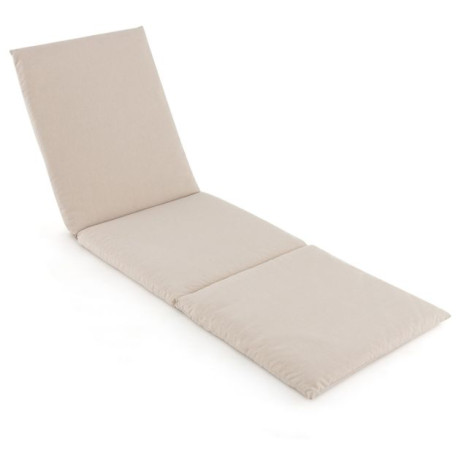 Folding Outdoor Chaise Lounge Cushion Patio Furniture Pad with Straps