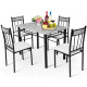 Marble Kitchen Dining Set with Sponge Cushion