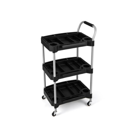 Large Capacity Utility Cart with Multiple Divider, Sponged Handle and Swivel Wheel