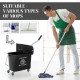 20L Mop Bucket on Wheels, with Water Separation Panel - Black