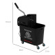20L Mop Bucket on Wheels, with Water Separation Panel - Black