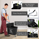 20L Mop Bucket on Wheels, with Water Separation Panel - Black